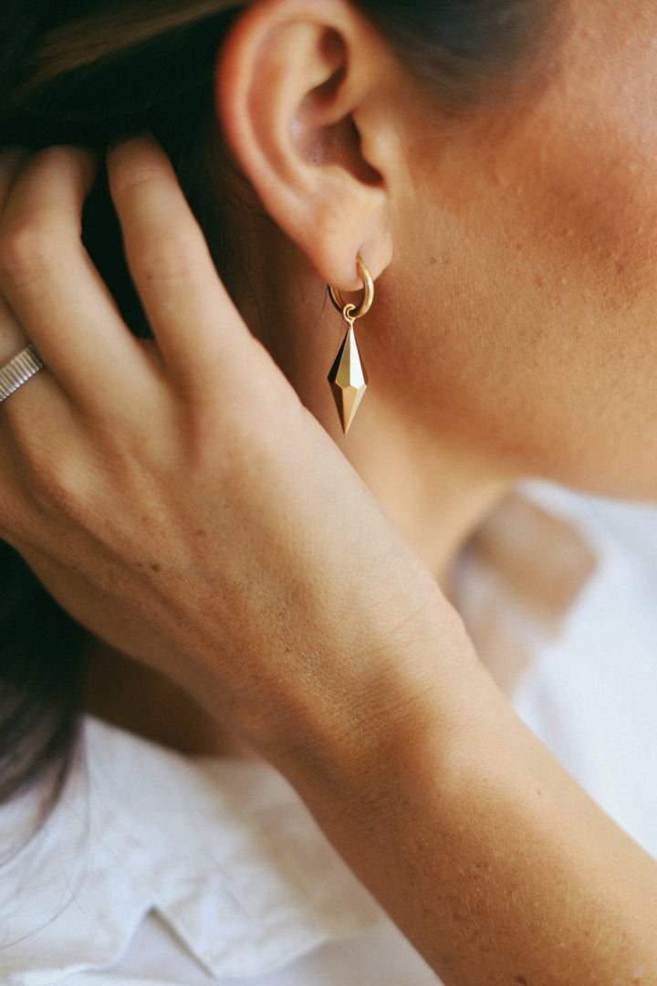 Polly Earring  Charm on Hoop