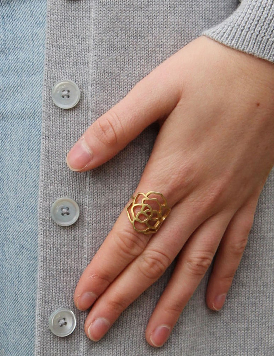 Gold Rose Ring