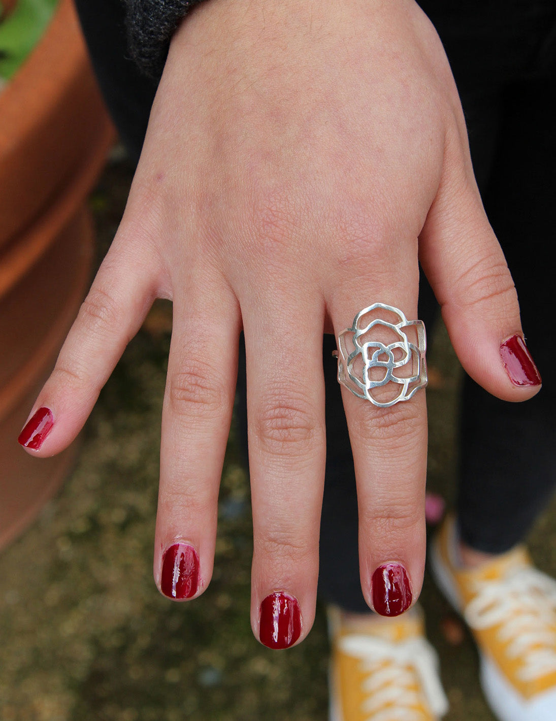 Silver Rose Ring