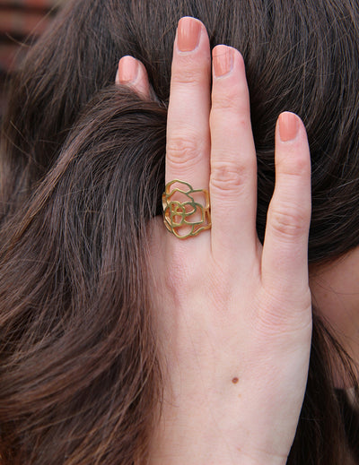 Gold Rose Ring